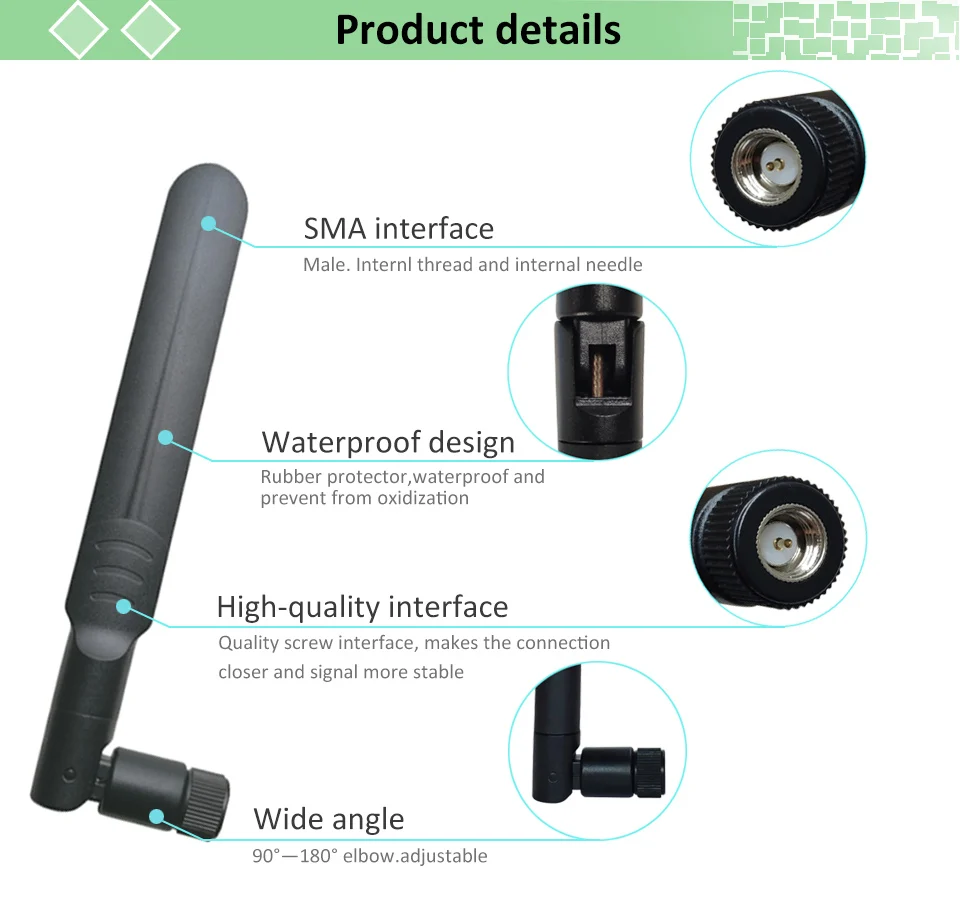 2,4 GHz 5GHz 5,8 Ghz антенна 5dBi SMA разъем двухдиапазонный wifi антенна+ 21cm RP-SMA