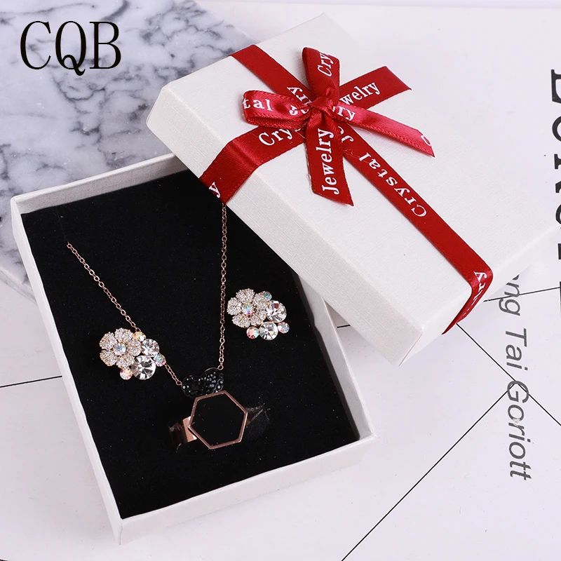 Кольцо ожерелье для женщин Многоцветный подарок коробка ювелирных изделий серьги Лаки рамка жемчуг размер бренд лоток Свадьба Прекрасный браслет