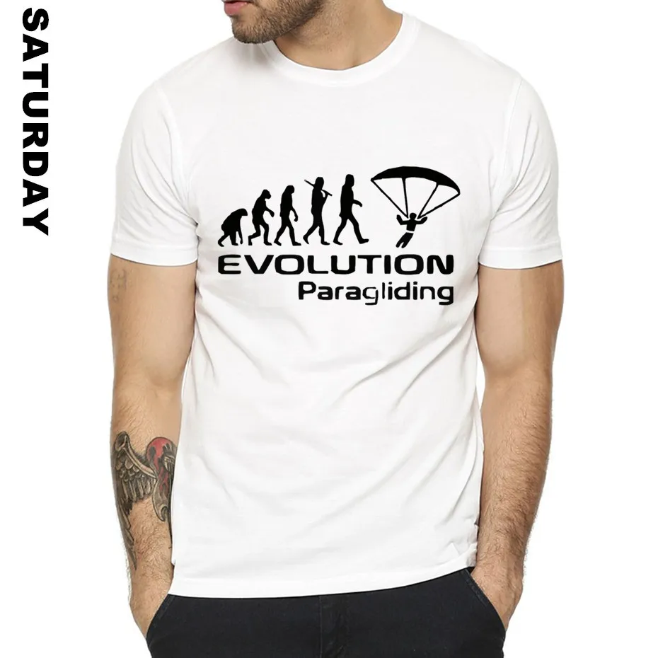 Born To Fly Evolution Of Paragliding Design забавная футболка для мужчин и женщин, графическая футболка премиум-класса, Мужская Уличная одежда