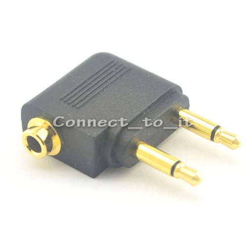 5pcs lot Airline Airplane Earphone Headphone Headset Jack Audio Adapter 3 5mm