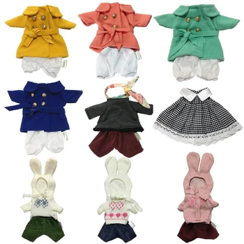 30cm Clothes for Dolls Bunny Cats Bears Plush Toy 1/6 BJD Clothes Dolls Windbreaker Sweater Clothing Girl Toys for Kids Gifts 1