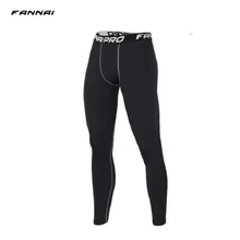 Fannai Лето Спорт на открытом воздухе для тренировок и фитнеса Бодибилдинг быстрый сухой комфорт Высокая пот быстро Мужчины Фитнес эластичные брюки