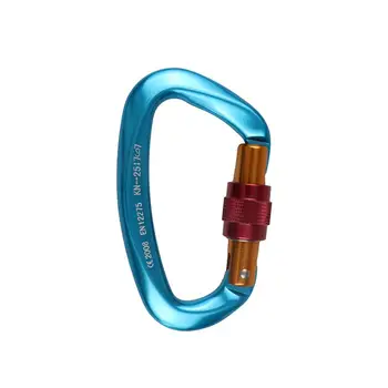

3 Colors Outdoor Rock Climbing Aluminum Alloy Security Swing Safety Buckle Carabiner Hook Master Lock 25KN