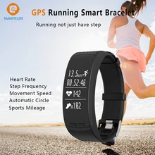 Smartelife GPS спортивный смарт-браслет подножка Велоспорт восхождение с сердечного ритма Мониторы шагомер барометр для iOS и Android