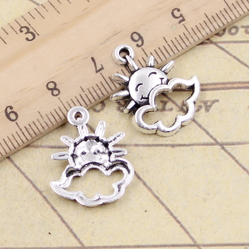 

20pcs Charms sun cloud 20x17mm Tibetan Silver Plated Pendants Antique Jewelry Making DIY Handmade Craft pendant