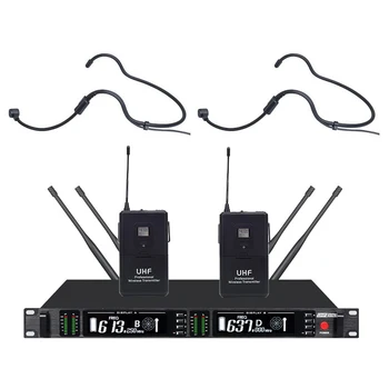 

Bolymic Professional UHF Dual channels Diversity Wireless Cordless Headset Microphone system