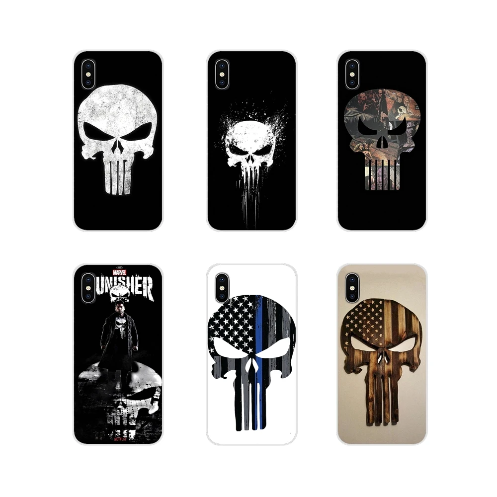 

Accessories Phone Shell Covers Cool Punisher Skull Art For Apple iPhone X XR XS MAX 4 4S 5 5S 5C SE 6 6S 7 8 Plus ipod touch 5 6