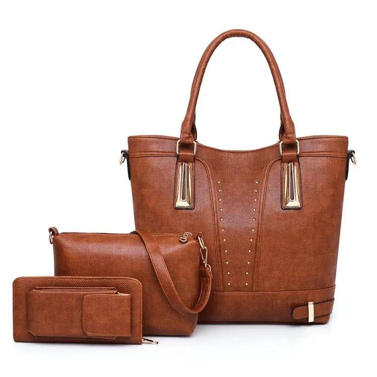 Женская Повседневная Сумка-тоут, 3 комплекта, модная кожаная Высококачественная большая сумка для девочек, сумка на плечо, женская сумка-мессенджер