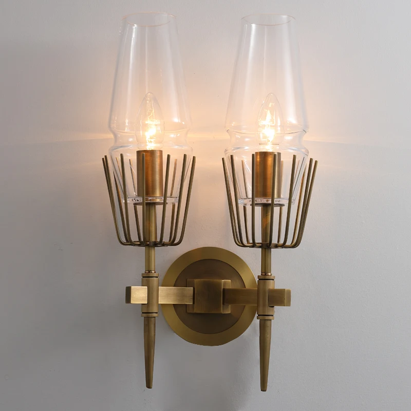copper wall scone light