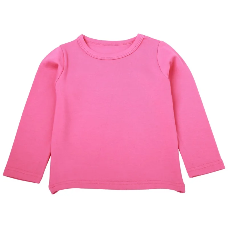 Causal T Shirts For Girls Winter Long Sleeve Baby T Shirt Tops Solid ...