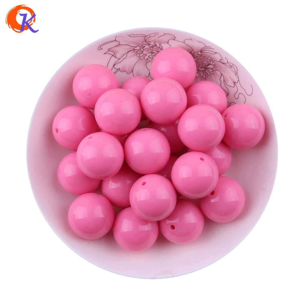 

S60 Cordial Design 20MM 100pcs Light Fuchsia Chunky Gumball Bubblegum Acrylic Solid Beads Colorful Chunky Beads For Jewelry