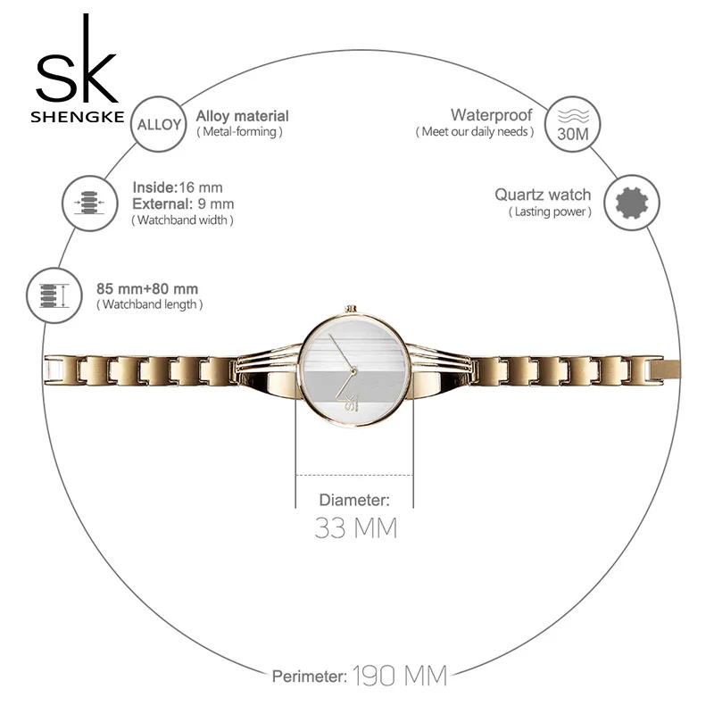 Shengke роскошные женские дамские часы из розового золота Необычные кварцевые часы Montre Femme SK женские наручные часы# K0062