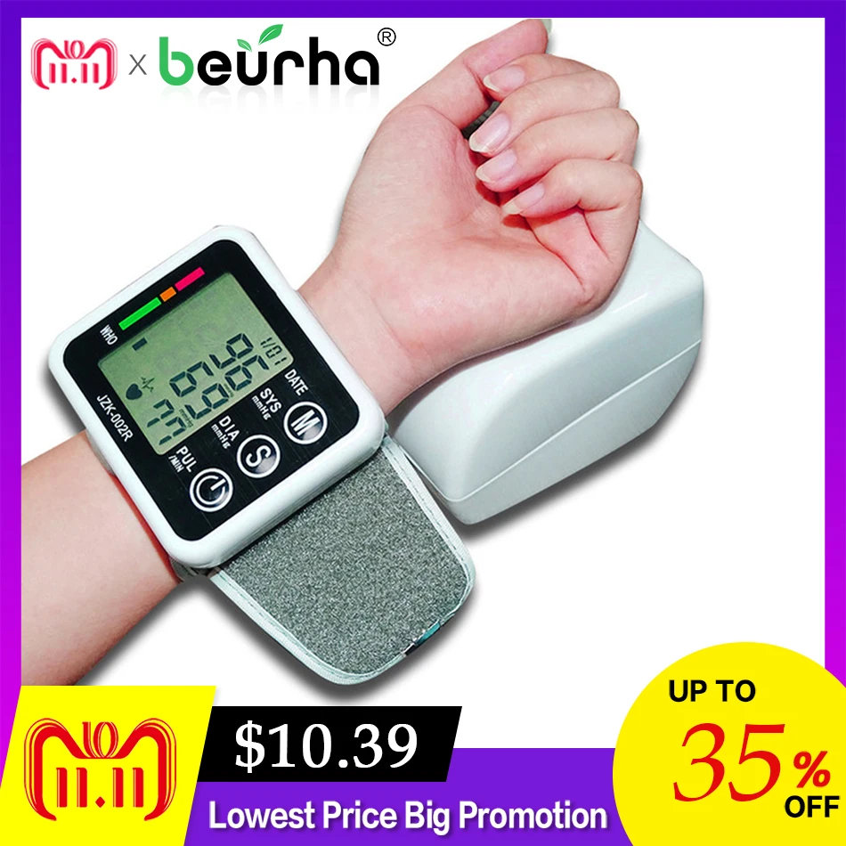 

Wrist Blood Pressure Monitor Euph Digital BP Monitor With Memory Storage High Blood Pressure Symptoms Measuring Sphygmomanometer