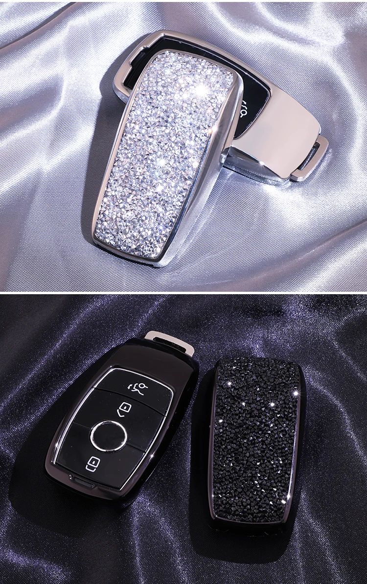 Женский роскошный алмаз с блестящим украшением в виде ключа автомобиля чехол КРЫШКА ДЛЯ Mercedes Benz E Class W213 E200 E200L E300 E300L