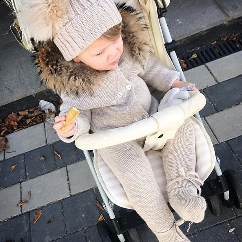 De Lujo bebé de piel de mapache Collar monos con capucha bebé niña ropa de invierno Bebé Pantalones niños niñas Onesie infantil Vintage De Lujo bebé de piel de mapache Collar monos con capucha bebé niña ropa de invierno Bebé Pantalones niños niñas Onesie infantil Vintage