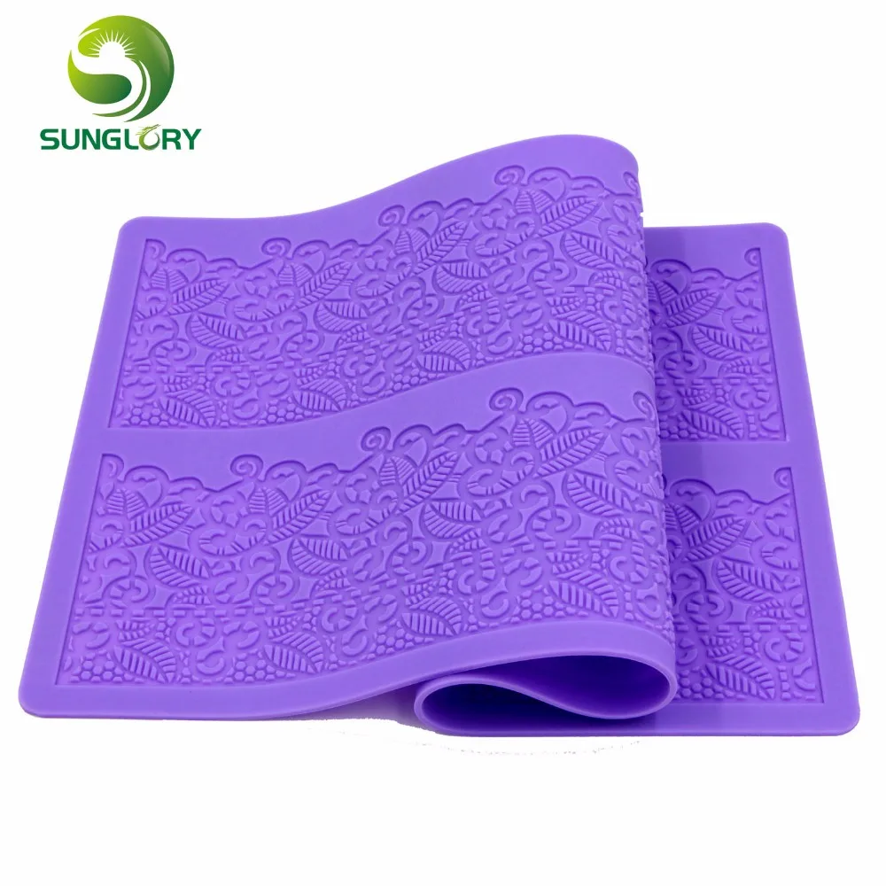Buy Impression Cake Lace Mold Flower Shape Silicone Mat Fondant Mold Cake