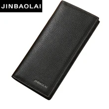 New Men Wallet Genuine Leather Long Clutch Wallets For Men Bifold Leather Wallet Men Slim font