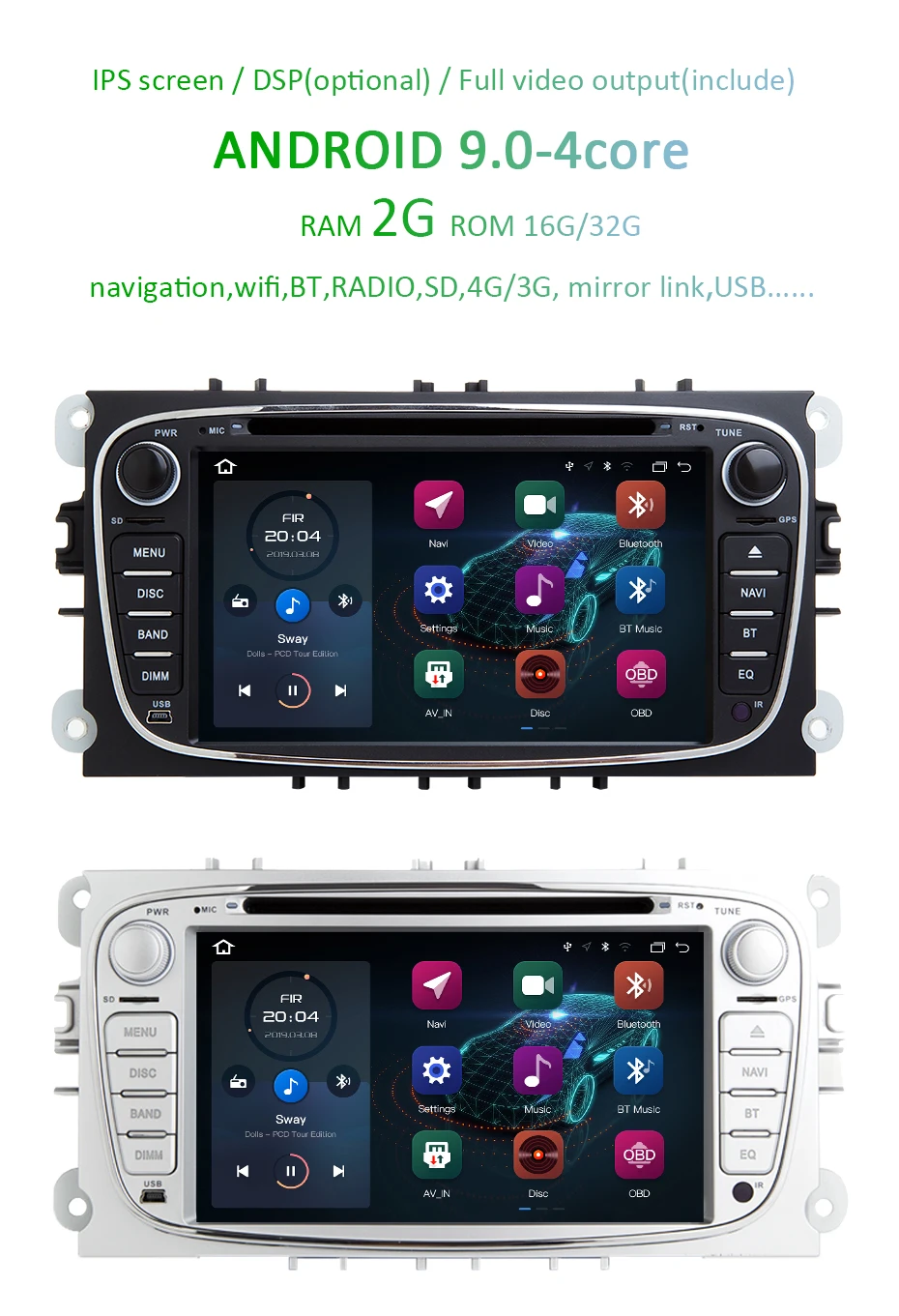 Cheap Android 9.0 IPS DSP 2 DIN DVD Player For FORD focus Mondeo S-MAX C-MAX Galaxy kuga Car GPS Multimedia Radio Stereo auto pc 1 Cheap Android 9.0 IPS DSP 2 DIN DVD Player For FORD focus Mondeo S-MAX C-MAX Galaxy kuga Car GPS Multimedia Radio Stereo auto pc 1