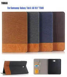 Для samsung Galaxy Tab A A6 10,1 2016 T585 T580 T580N Новый Флип Искусственная кожа чехол tablet stand Обложка + пленка + стилус