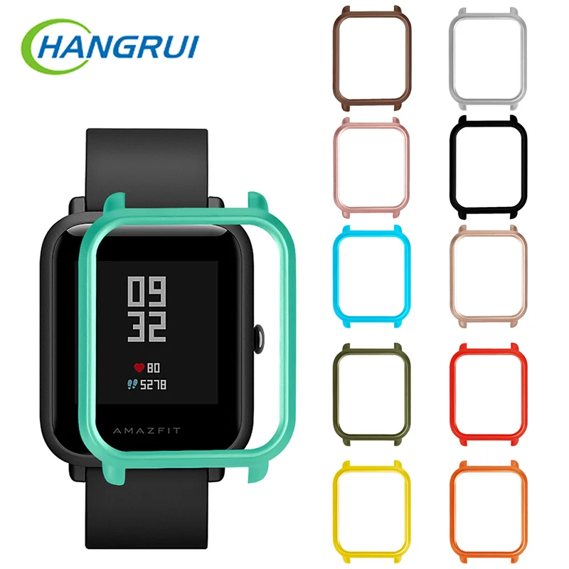 

Hangrui Protective Case For Amazfit Bip Smart Watch Colorful Silicone Hard Shell For Xiaomi Amazfit Bip Youth Version Smart Band