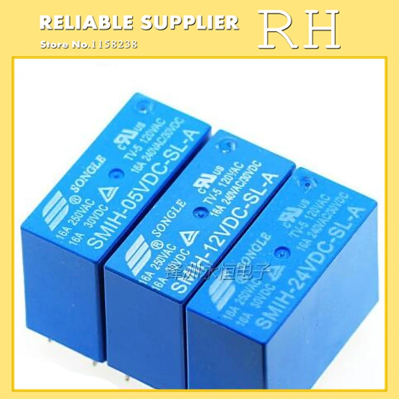 

10PCS/lot Power relays SMIH-05VDC-SL-A SMIH-12VDC-SL-A SMIH-24VDC-SL-A 5V 12V 24V 16A 6PIN A group of normally open