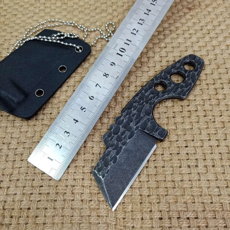 

Swayboo Stone Washed Fixed Blade Armor Small Straight Knife Sheath High Hardness EDC Camping Survival Knives Belt Necklace knife