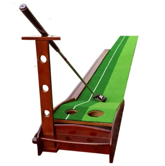 

red wood material 2.5m 3m Ball Return Pratice Putter indoor golf green Putting Mat