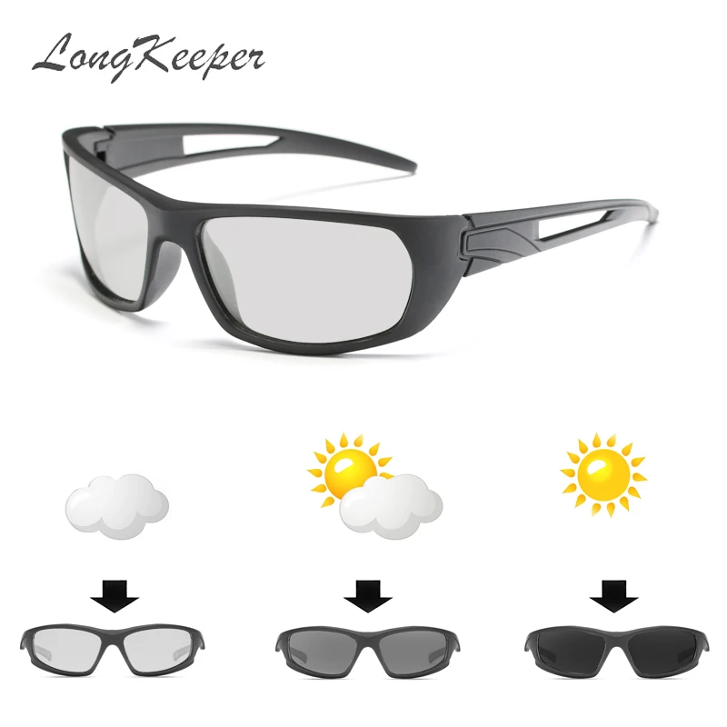 LongKeeper фотохромные поляризационные солнцезащитные очки для женщин с Чехол Для мужчин очки, подходят для вождения, солнцезащитные очки Для женщин брендовые дизайнерские очки 1060/62/1822