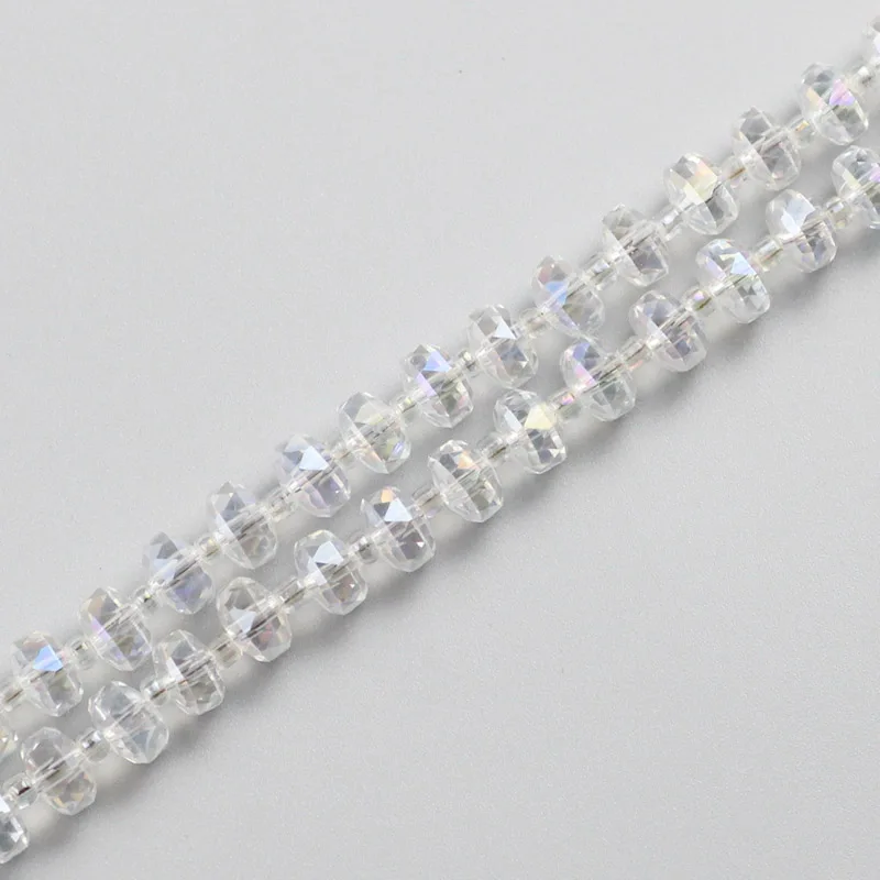 thumbnail image 1 of 50 cuentas sueltas de cristal austriaco con forma de rueda de 8 x 6 mm, espaciador redondo plano, para hacer joyas, pulseras, accesorios DIY, 1 of 5