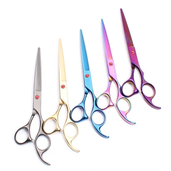 

7.0" Japan 440C Customized Brand Dogs Cats Grooming Shears Straight Cutting Shears Professional Pets Hairdressing Scissors C4007