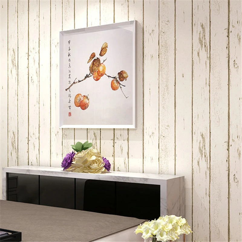 Modern Simple Wooden 3DWallpaper for living room Striped Non-woven Wallpaper Roll,papel de parede TV background paper bedroom