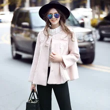 Новинка, Женское зимнее яркое шерстяное пальто, милое ТРАПЕЦИЕВИДНОЕ шерстяное пальто, женское однобортное пальто, верхняя одежда размера плюс, одежда XXXXXL353