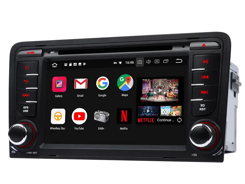 Clearance 7" Octa Core Android 8.0 Oreo OS Car DVD Multimedia GPS Radio for Audi A3 2003-2012& S3 2003-2012 with Split Screen Mode Support 1