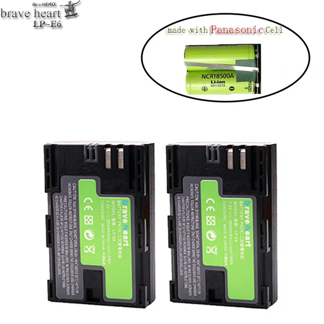 LPE6N LPE6 LP E6 LP E6N LP E6 E6N Battery made with Panasonic Cell for