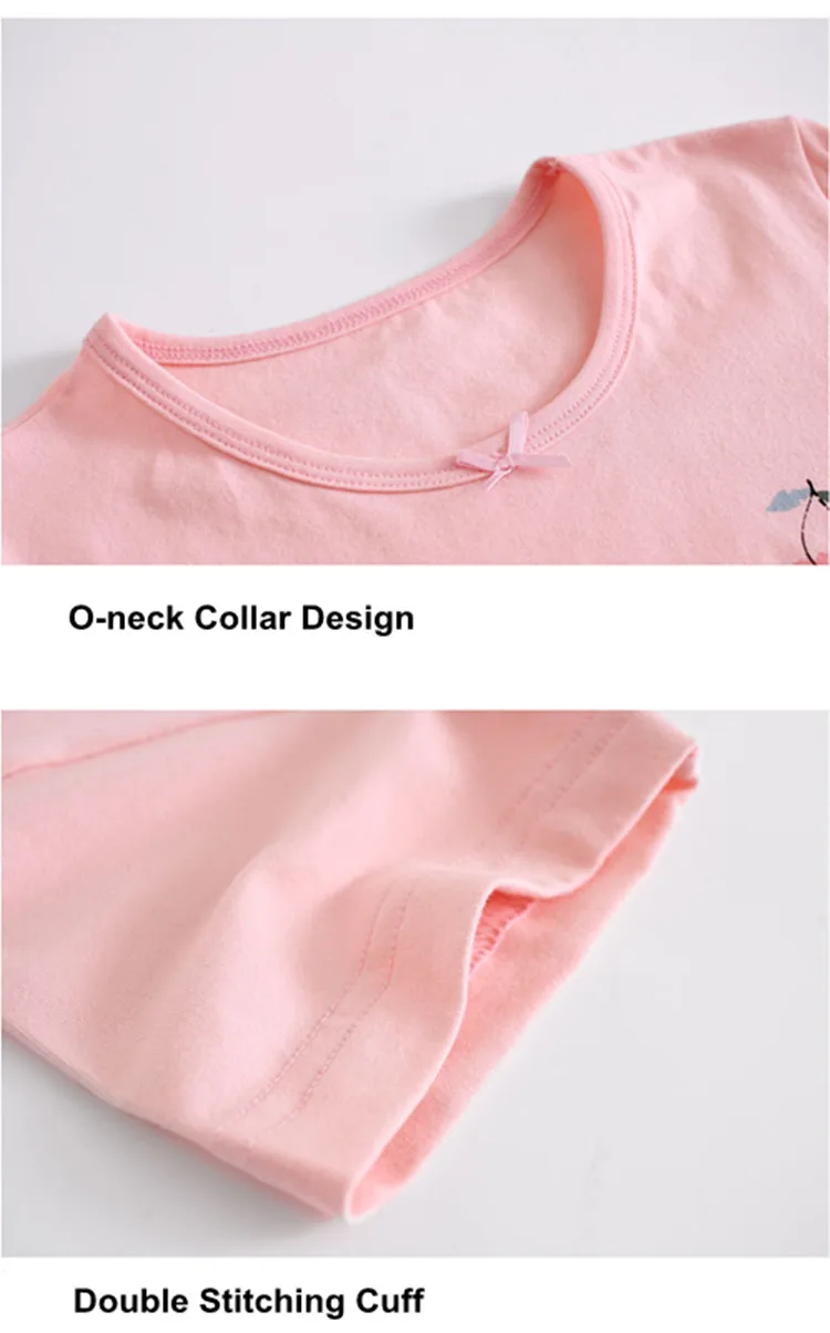 4 Colors princess nightdress pajamas for girls cotton nightgown girls sleepwear dress 07