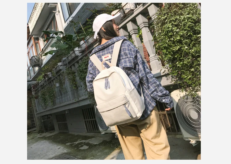 Menghuo New Women Canvas Backpacks Preppy Style Patchwork School Bags for Teenagers Girls Laptop Backpack Travel Bag Mochilas_32