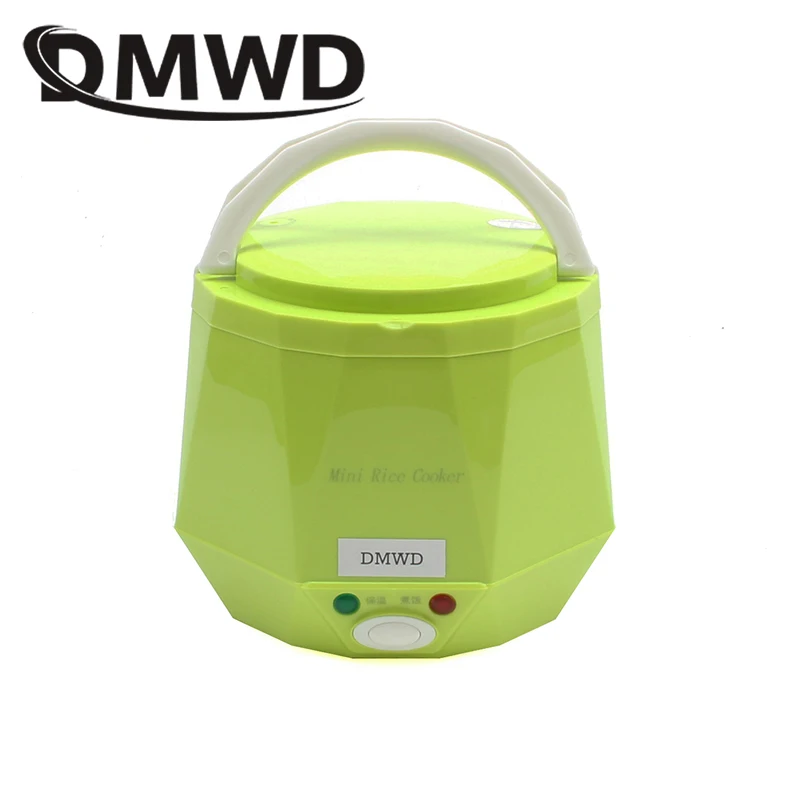 DMWD Portable Rice Cooker 12V 24V for Car/Truck Mini Lunch Box Food Heater Steamer Multifunction Automatic Food Container 1.3L