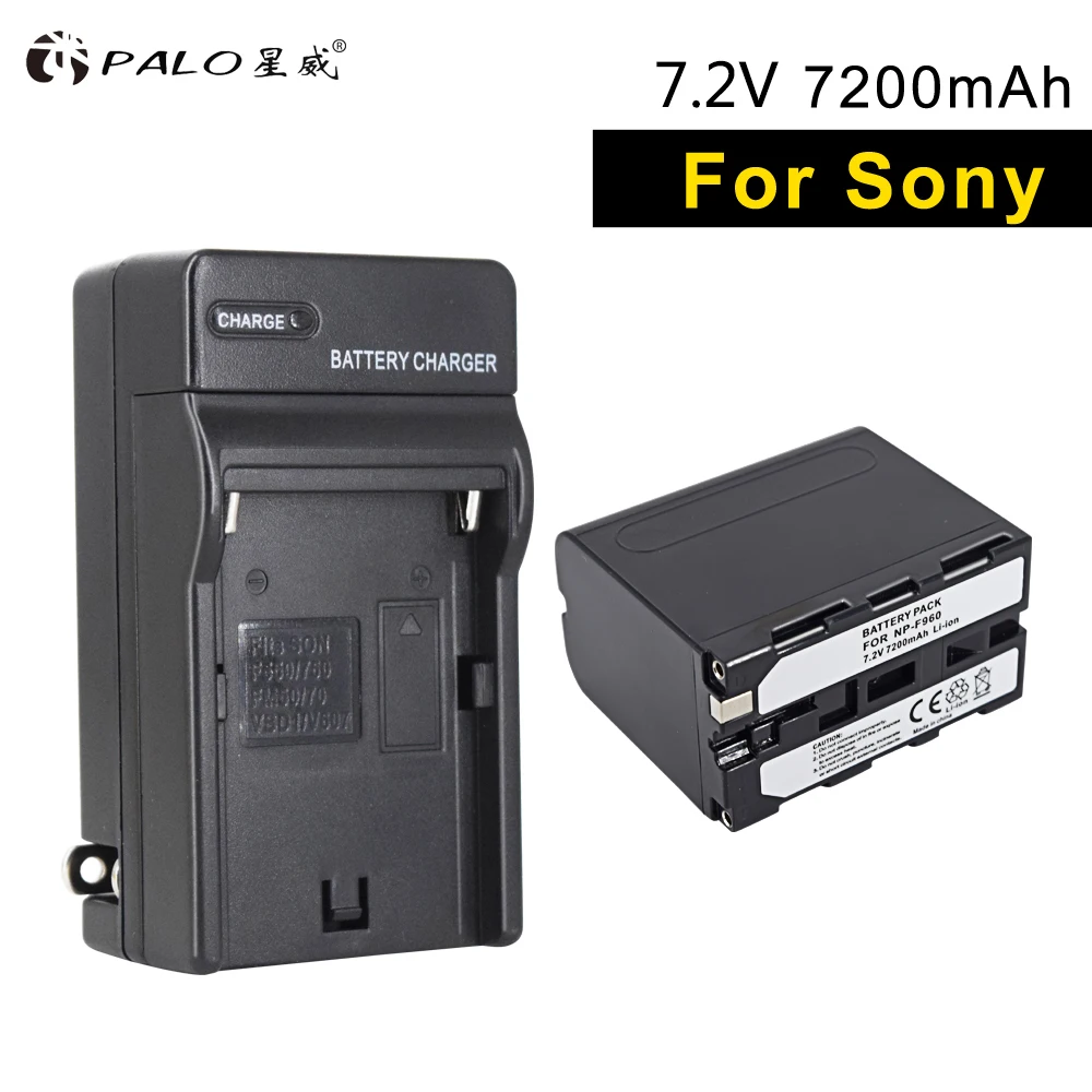 

PALO 1pc NP-F960 F970 li-ion digital camera battery+charger for SONY DSC MVC CCD DCR-DVD/PC/TRV video walkman GV-D10000 DCR-HC88