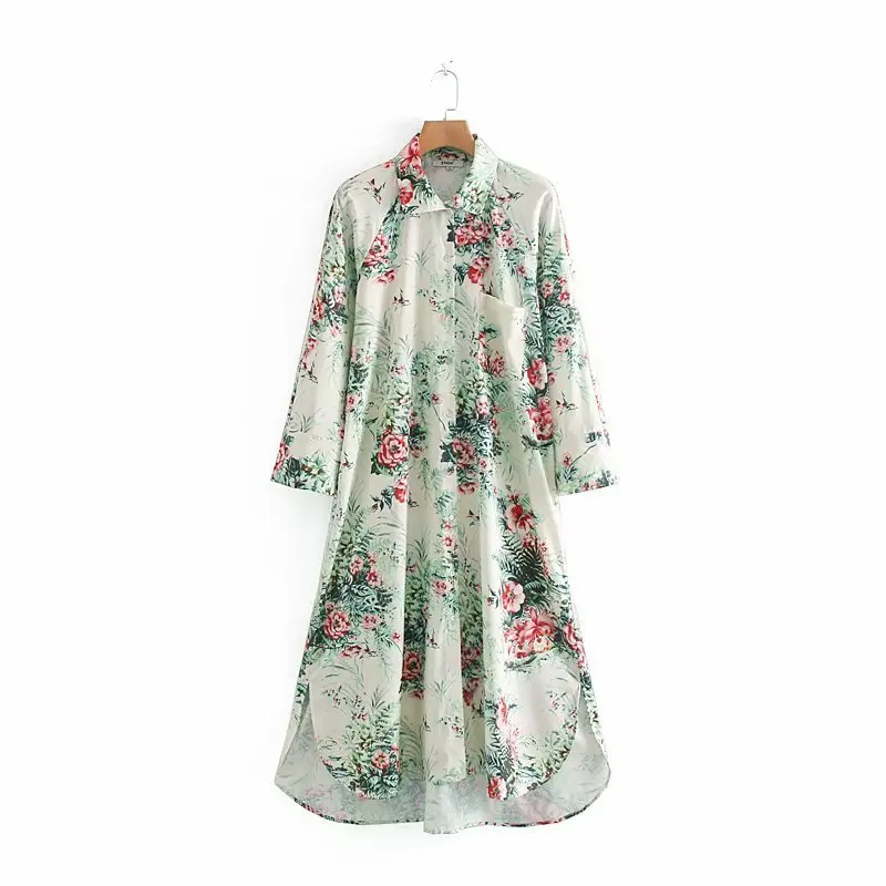 

New arrival Old Bird 50-8902 European and American Fashion Flower Printed Dresses