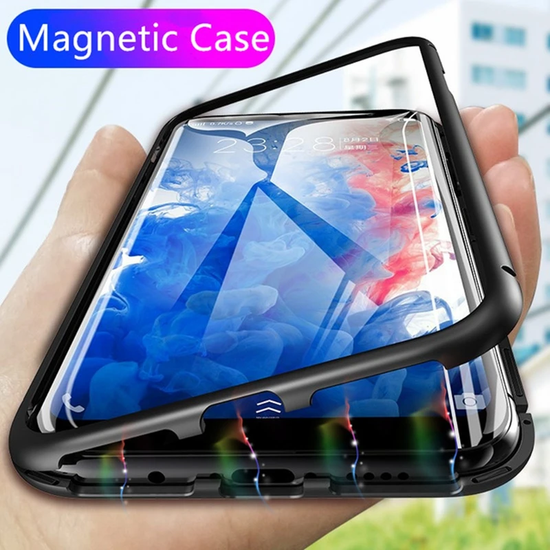 

Magnetic Adsorption Metal Case For Samsung Galaxy S8 S10 S9 Plus S10E S7 Note 8 9 M30 M20 M10 A70 A50 A30 A9 A8 A7 J8 J6 J4 2018