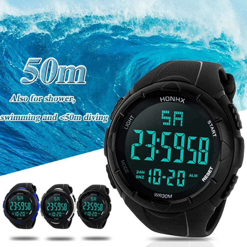 Honhx роскошный мужской Аналоговый Цифровой армейский спортивный светодиодный водонепроницаемый наручные часы сладко