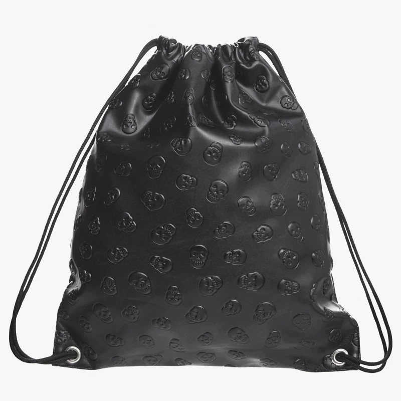 Back skull leather backpack women Travel drawstring bag 2018 mochila feminina min backpack men PU backpacks For school student Back skull leather backpack women Travel drawstring bag 2018 mochila feminina min backpack men PU backpacks For school student