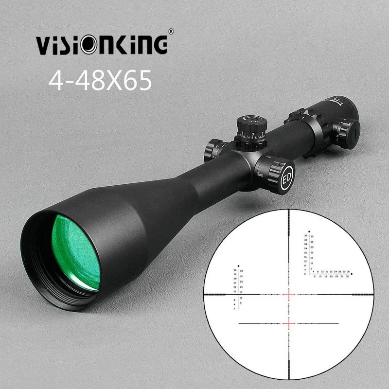 Visionking 4-48x65 ED прицел дальний высокая лупа ar15 m16 оптический прицел охотничьи прицелы