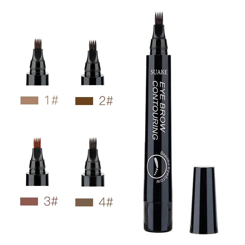 

Hot sale Microblading Eyebrow Pencil Fork Tip Long Lasting Sweatproof Ink Sketch Makeup Eye Brow Pen