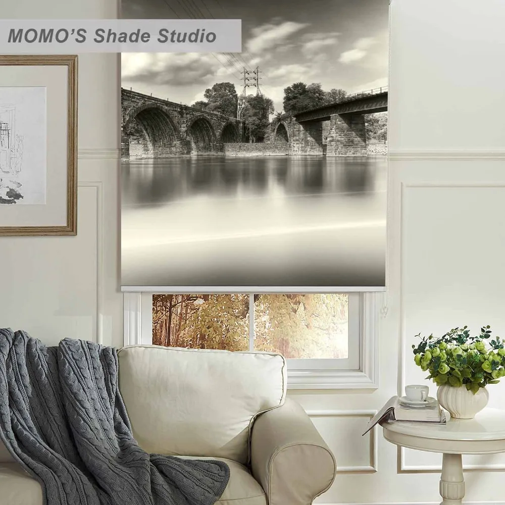 MOMO теплоизолированные затемненные тканевые занавески на заказ, занавески для окон, рулонные шторы, PRB set169-173