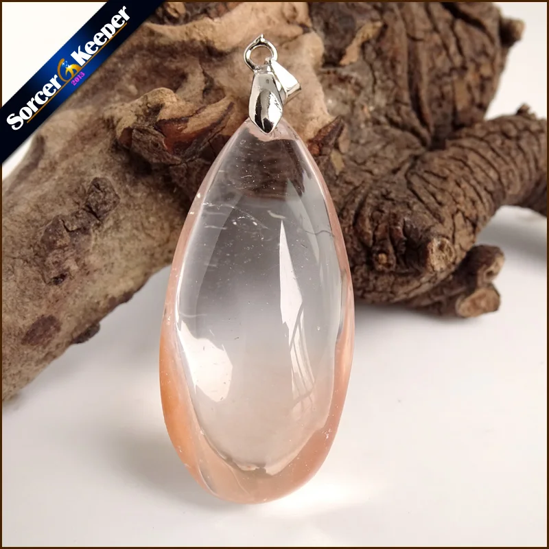 

Women Jewelry Necklace Fashion Rare Genuine Natural Stone Red Rabbit Hair Fur Rutilated Quartz Crystal Polished Pendant YS759