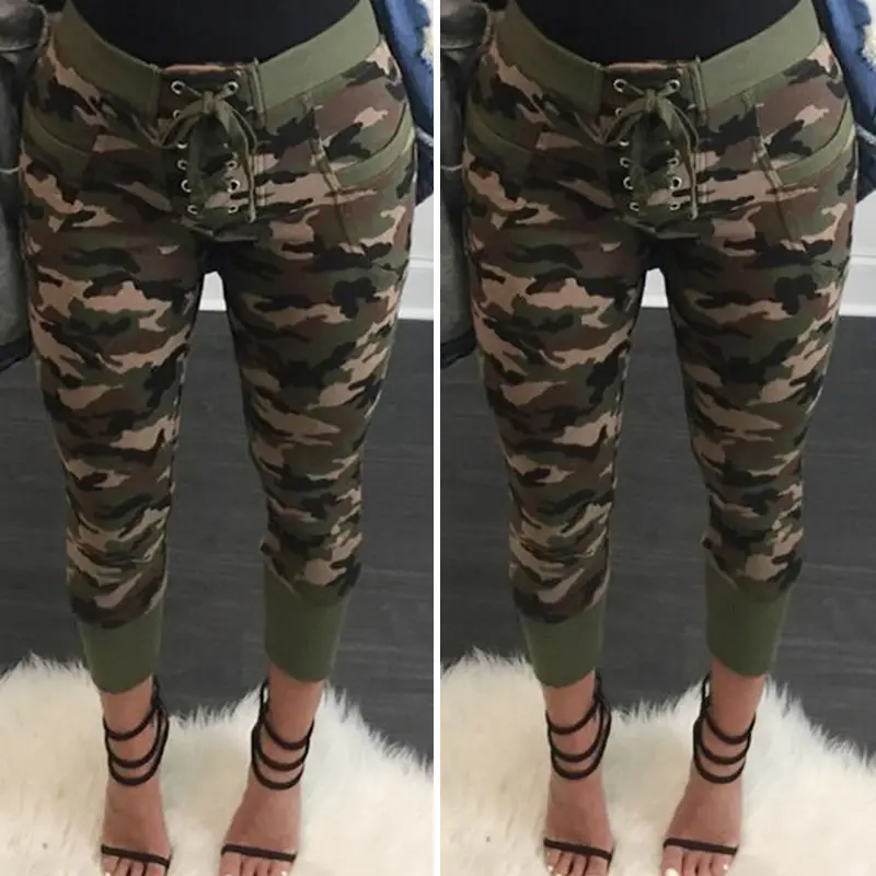 

Womens Camo Cargo Trousers Pants Military Army Combat Camouflage Jean Pencil Slim Soft Strechable