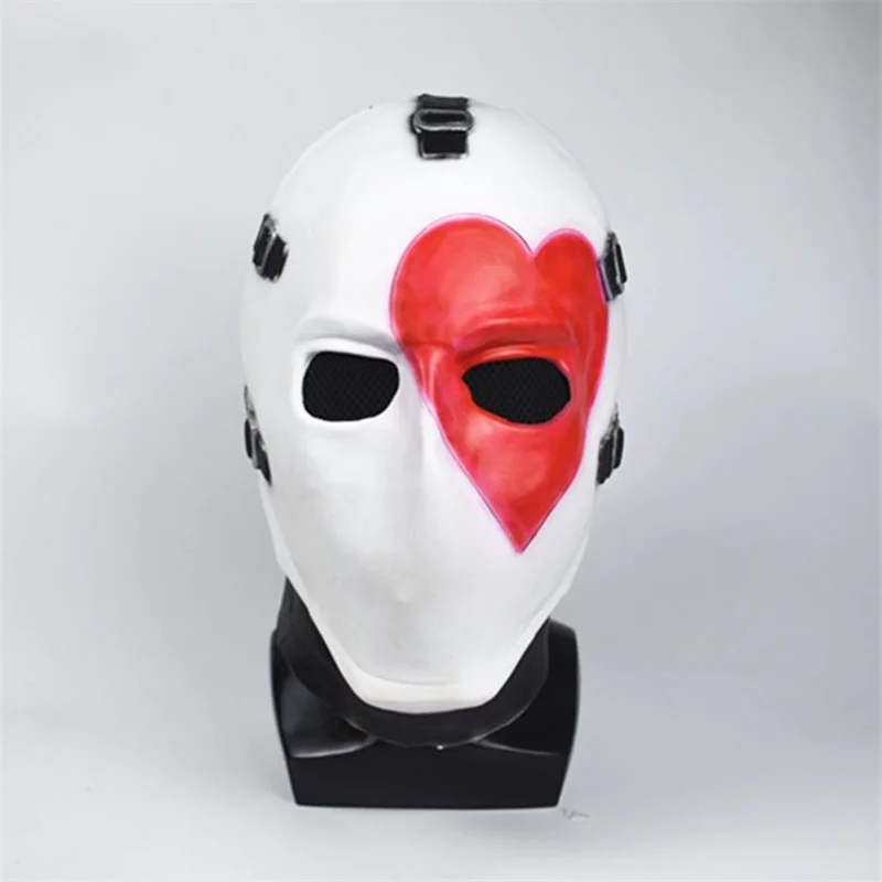 Новая игра покер дикая карточка латексная маска шлем хэллоуин косплей костюмы полное лицо маски реквизит - Цвет: Heart