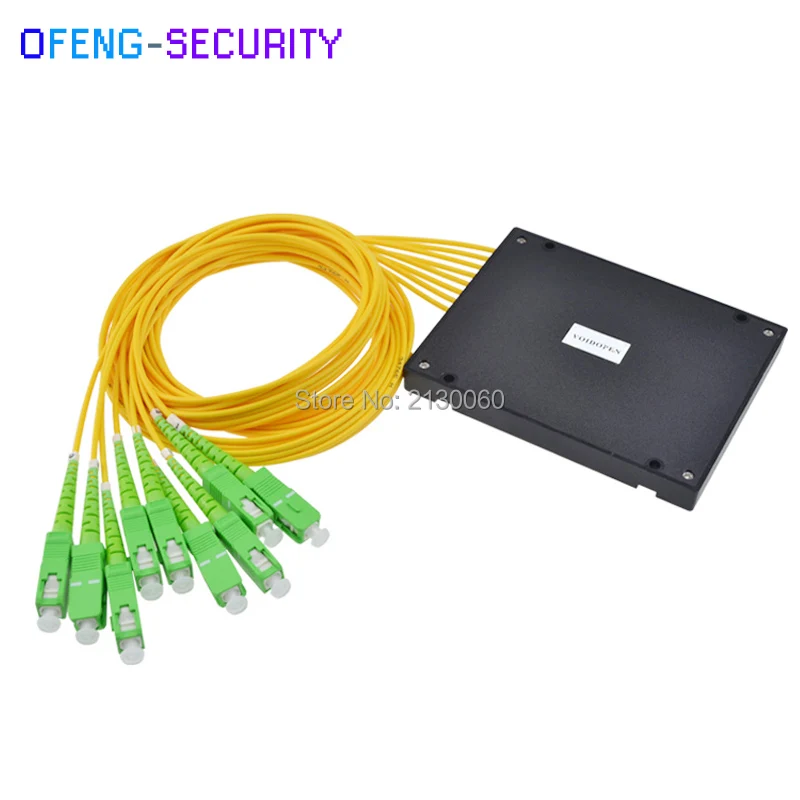 

TOP quality ABS SC-APC 1X8 PLC Fiber optical splitter box single mode with FTTH Planar waveguide Optical Couple