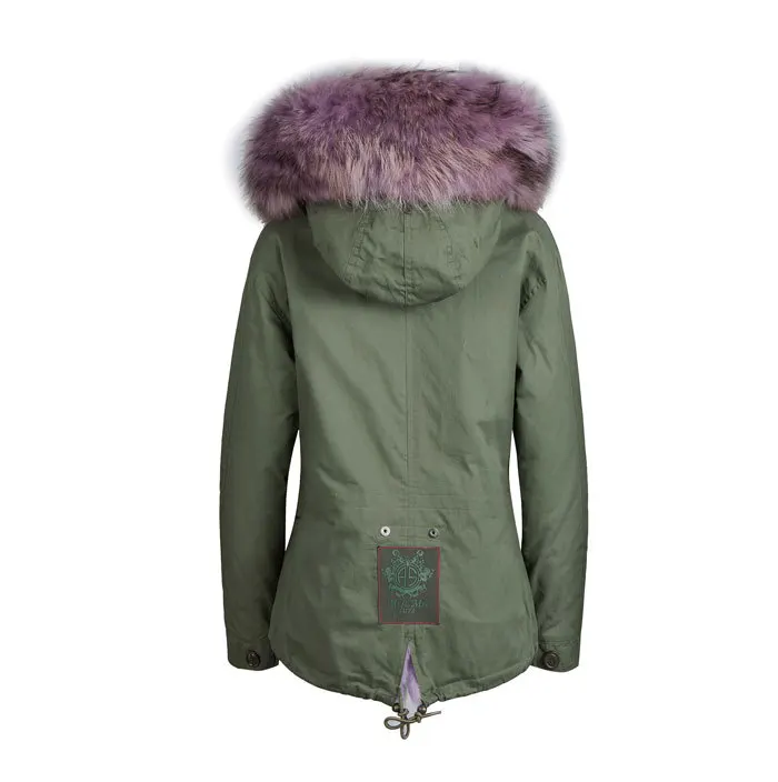 purple parka fur hood